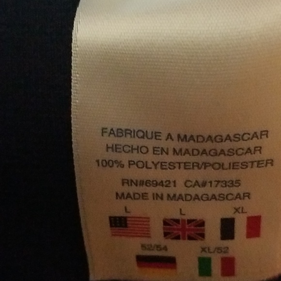 Reebok Men's Polo Short sleeves Navy Blue Size L - Picture 5 of 8